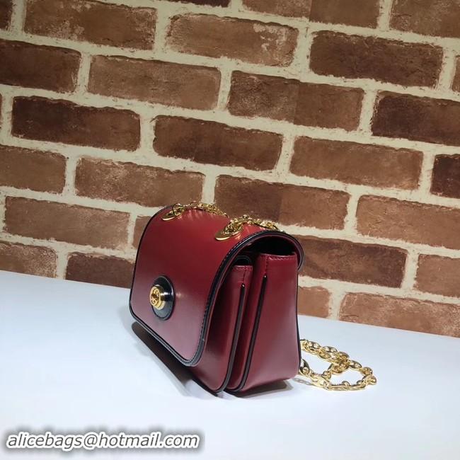 Luxury Gucci GG Original Leather Shoulder Bag 576423 Red