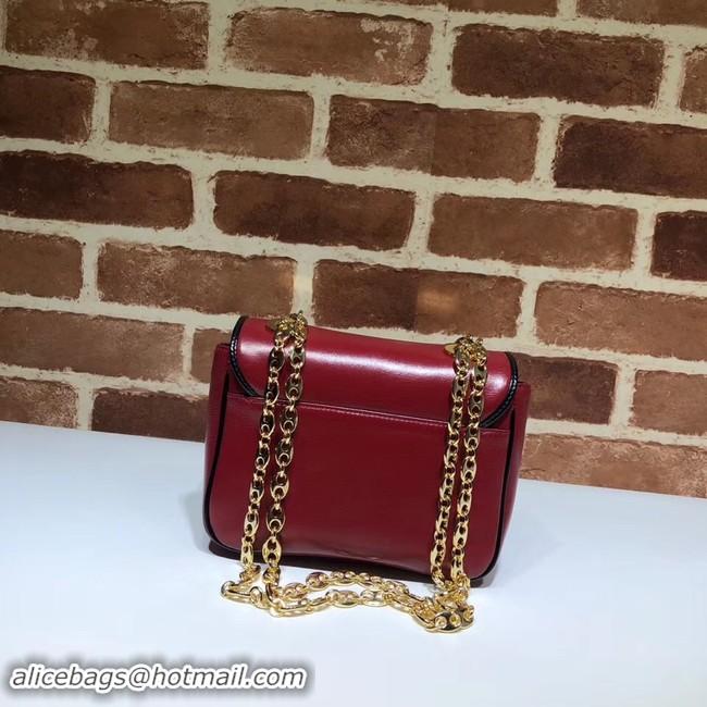 Luxury Gucci GG Original Leather Shoulder Bag 576423 Red