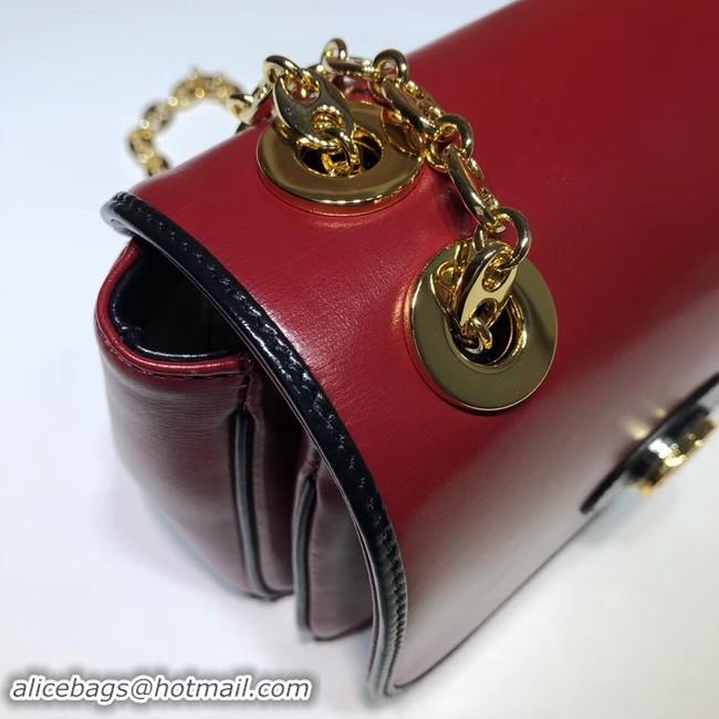 Luxury Gucci GG Original Leather Shoulder Bag 576423 Red