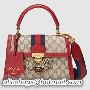 Stylish Gucci Queen Margaret GG small top handle bag 476541 red