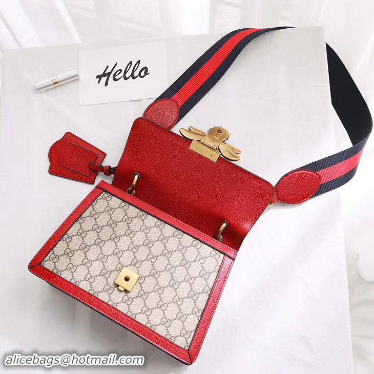 Stylish Gucci Queen Margaret GG small top handle bag 476541 red