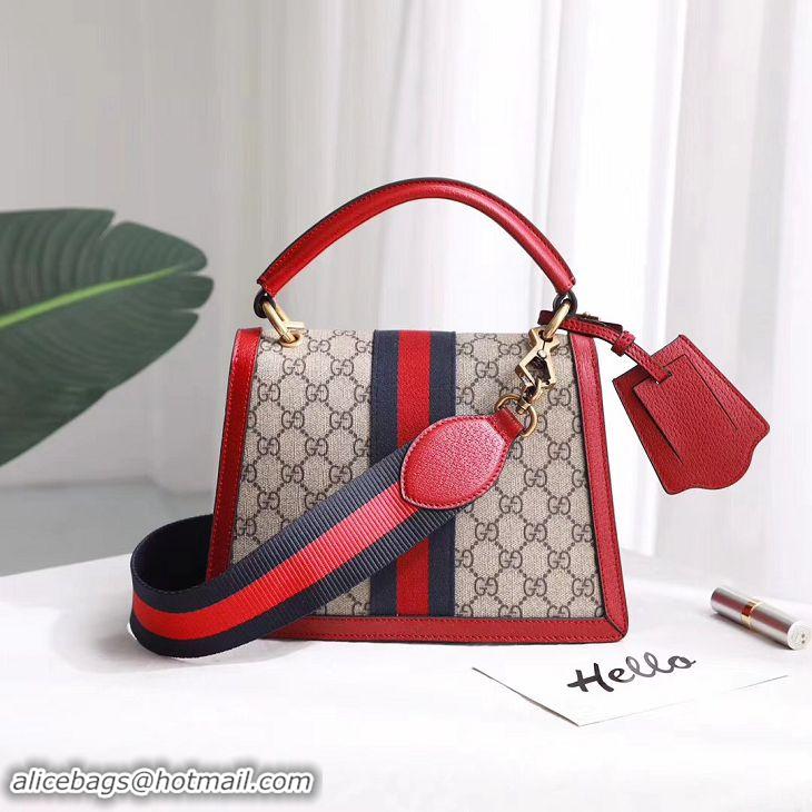 Stylish Gucci Queen Margaret GG small top handle bag 476541 red