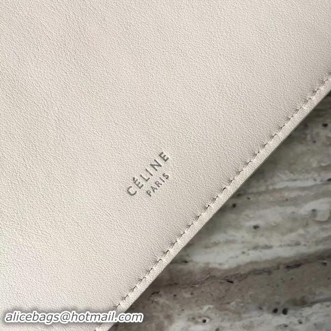 Unique Style CELINE SOFT MEDIUM CLASP BAG IN SMOOTH CALFSKIN 83189 WHITE