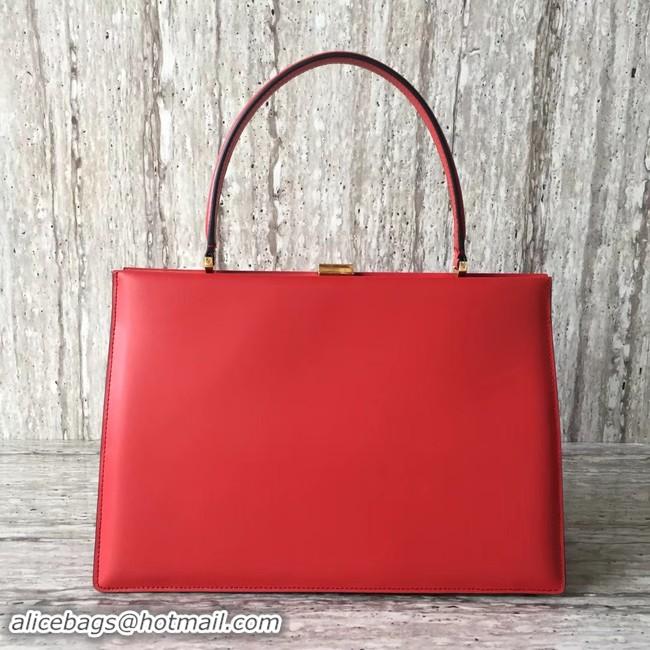 Best Product CELINE MEDIUM CLASP HANDBAG IN BOX CALFSKIN WITH PATINA 180923 RED