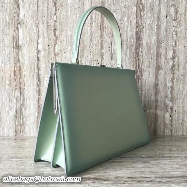 Good Quality CELINE MEDIUM CLASP HANDBAG IN BOX CALFSKIN WITH PATINA 180923 light green