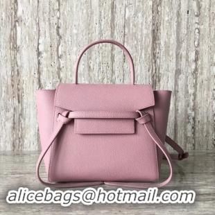 Luxury Celine NANO BELT BAG IN GRAINED CALFSKIN 99970 pink