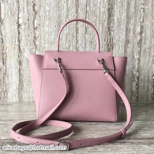 Luxury Celine NANO BELT BAG IN GRAINED CALFSKIN 99970 pink