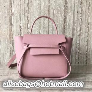 Luxury Celine mini Belt Bag Original Calf Leather A98310 pink