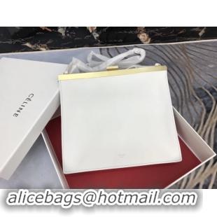 Trendy Design CELINE MINI CLASP BAG IN SMOOTH CALFSKIN 181053 WHITE