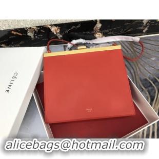 Discount CELINE MINI CLASP BAG IN SMOOTH CALFSKIN 181053 red