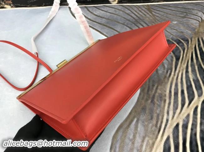 Discount CELINE MINI CLASP BAG IN SMOOTH CALFSKIN 181053 red