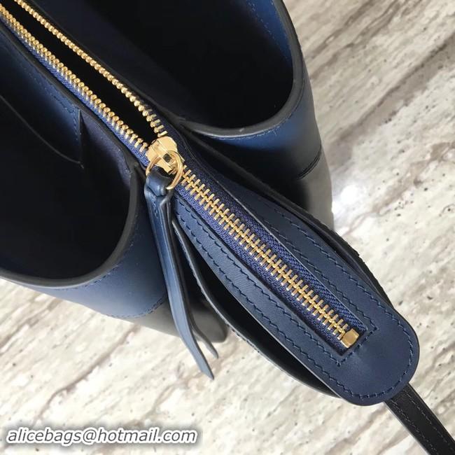 Best Price Celine calf leather Tote Bag 43341 Royal Blue&black