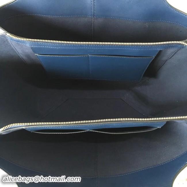 Best Price Celine calf leather Tote Bag 43341 Royal Blue&black