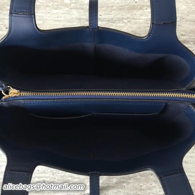 Top Grade Celine calf leather Tote Bag 43342 Royal Blue&black