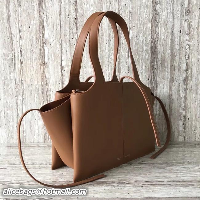 Popular Style Celine calf leather Tote Bag 43342 Camel