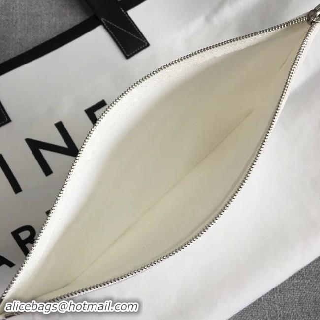 Good Quality CELINE MEDIUM MADE IN TOTE IN TEXTILE 83180 WHITE & BLACK