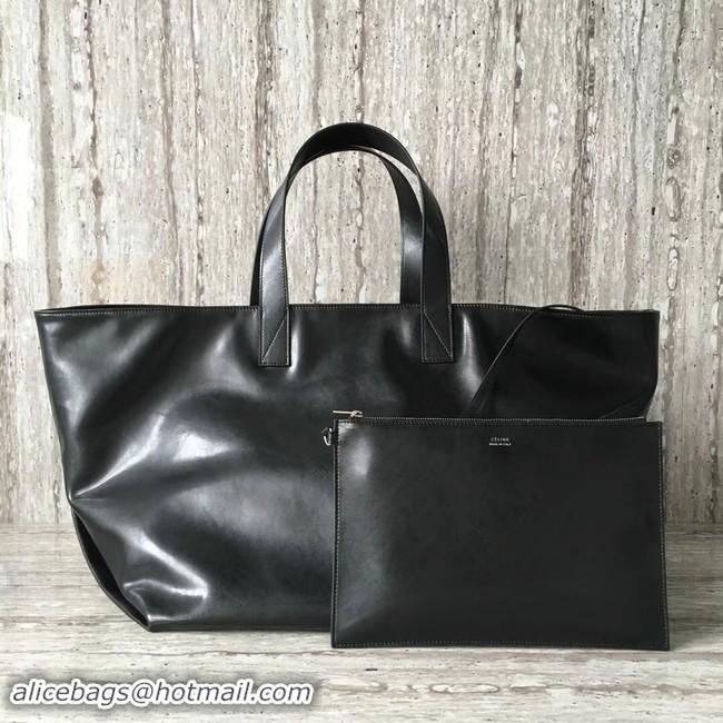 Cheap Price CELINE MEDIUM MADE IN TOTE IN LEATHER 186093 BLACK