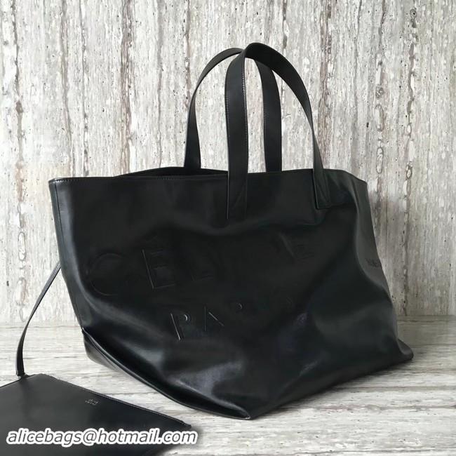 Cheap Price CELINE MEDIUM MADE IN TOTE IN LEATHER 186093 BLACK