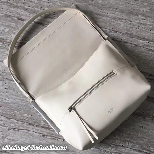 Best Grade Celine calf leather Shoulder Bag 90054 white