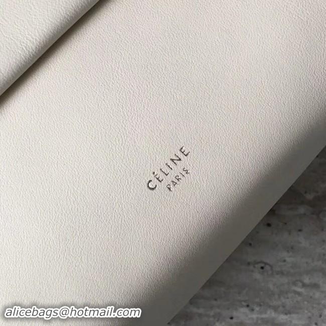 Best Grade Celine calf leather Shoulder Bag 90054 white