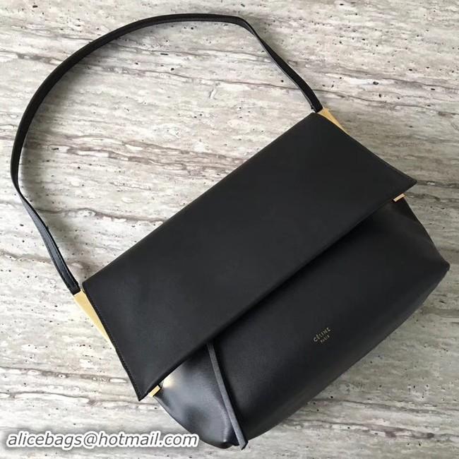 Top Quality Celine calf leather Shoulder Bag 90054 black