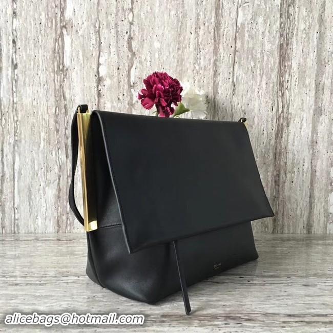 Top Quality Celine calf leather Shoulder Bag 90054 black