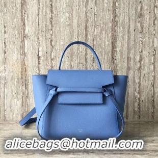 Top Design Celine mini Belt Bag Original Calf Leather A98310 sky blue