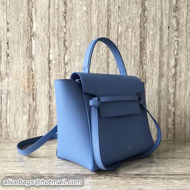 Top Design Celine mini Belt Bag Original Calf Leather A98310 sky blue