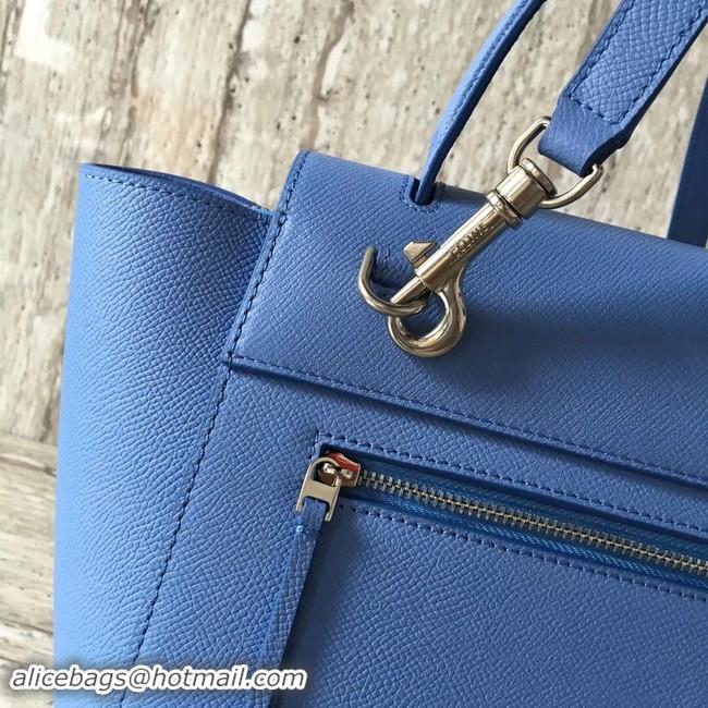 Top Design Celine mini Belt Bag Original Calf Leather A98310 sky blue