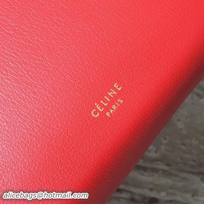 Good Taste Celine calf leather Shoulder Bag 90054 red