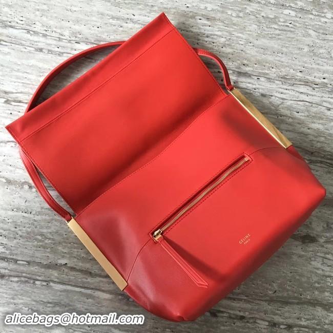 Good Taste Celine calf leather Shoulder Bag 90054 red