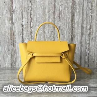 New Design Celine NANO BELT BAG IN GRAINED CALFSKIN 99970 yellow