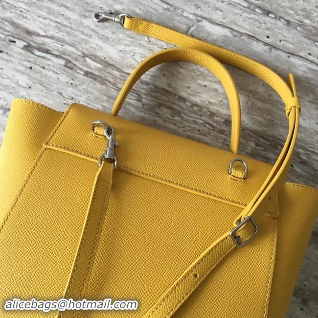 New Design Celine NANO BELT BAG IN GRAINED CALFSKIN 99970 yellow