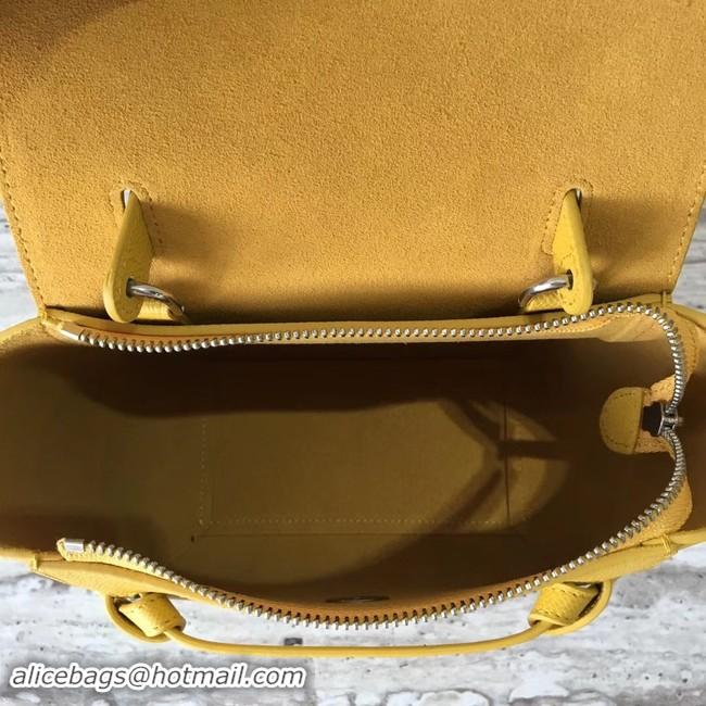 New Design Celine NANO BELT BAG IN GRAINED CALFSKIN 99970 yellow