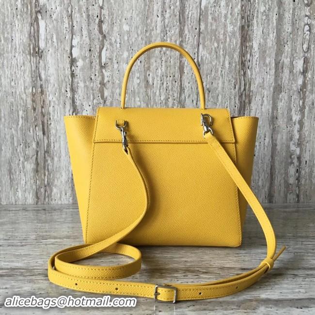 New Design Celine NANO BELT BAG IN GRAINED CALFSKIN 99970 yellow