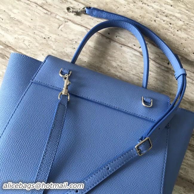 Discount Celine NANO BELT BAG IN GRAINED CALFSKIN 99970 sky blue