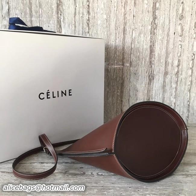 Promotional CELINE CLASP BUCKET IN SMOOTH CALFSKIN 55423 Wine