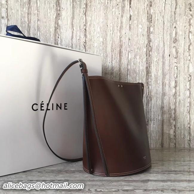 Promotional CELINE CLASP BUCKET IN SMOOTH CALFSKIN 55423 Wine