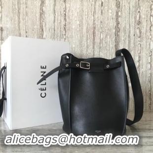 Classic CELINE BIG BAG BUCKET IN SUPPLE GRAINED CALFSKIN 55428 black