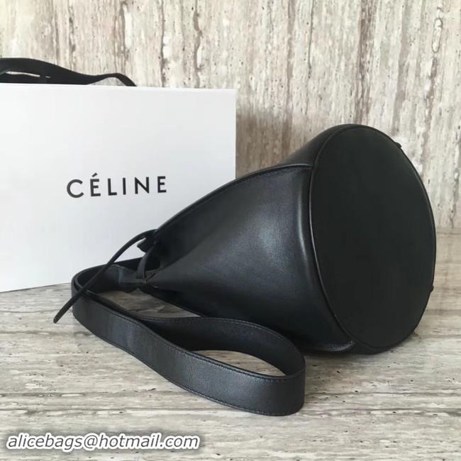 Classic CELINE BIG BAG BUCKET IN SUPPLE GRAINED CALFSKIN 55428 black