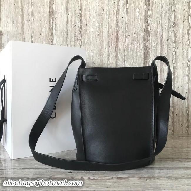 Classic CELINE BIG BAG BUCKET IN SUPPLE GRAINED CALFSKIN 55428 black