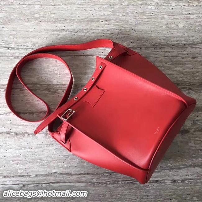 Classic Hot CELINE BIG BAG BUCKET IN SUPPLE GRAINED CALFSKIN 55428 red