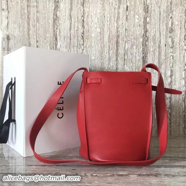 Classic Hot CELINE BIG BAG BUCKET IN SUPPLE GRAINED CALFSKIN 55428 red