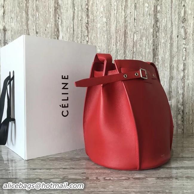 Classic Hot CELINE BIG BAG BUCKET IN SUPPLE GRAINED CALFSKIN 55428 red