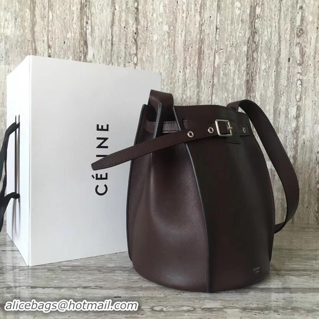 Luxury CELINE BIG BAG BUCKET IN SUPPLE GRAINED CALFSKIN 55428 Wine