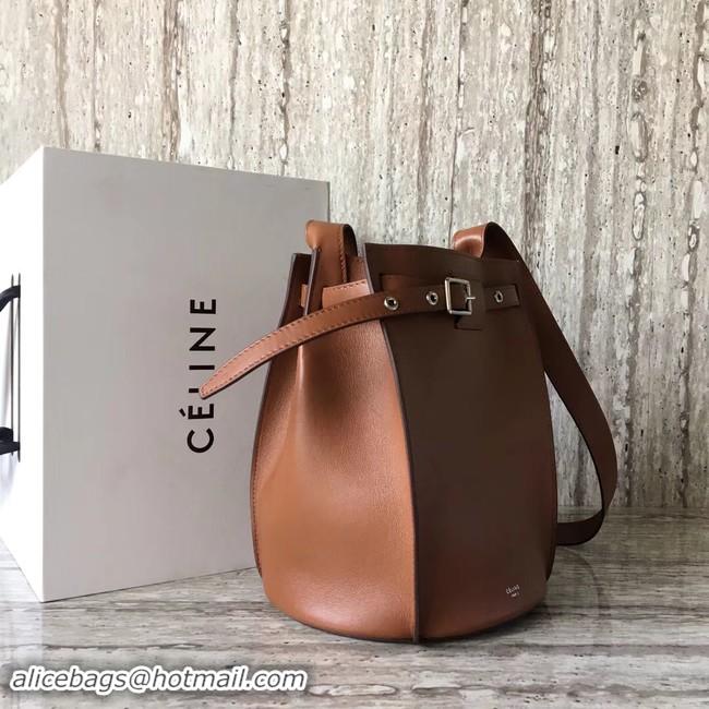 Trendy Design CELINE BIG BAG BUCKET IN SUPPLE GRAINED CALFSKIN 55428 Camel