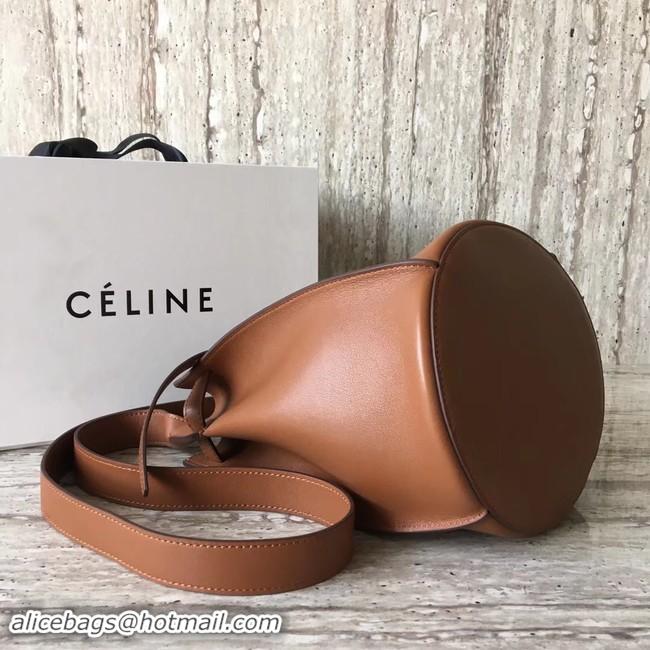 Trendy Design CELINE BIG BAG BUCKET IN SUPPLE GRAINED CALFSKIN 55428 Camel