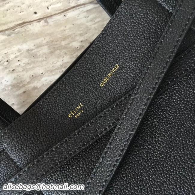 Affordable Price CELINE SMALL CABAS PHANTOM IN SOFT GRAINED CALFSKIN 17602 black