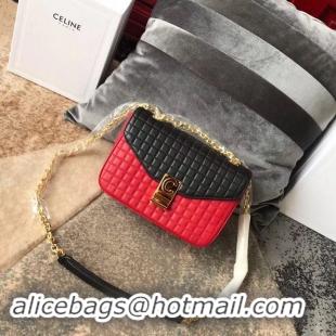 Purchase Celine Original Leather Shoulder Bag 187253 Red&Black