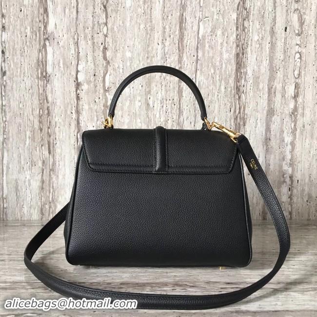 Stylish CELINE SMALL 16 BAG IN SATINATED CALFSKIN 188003 black